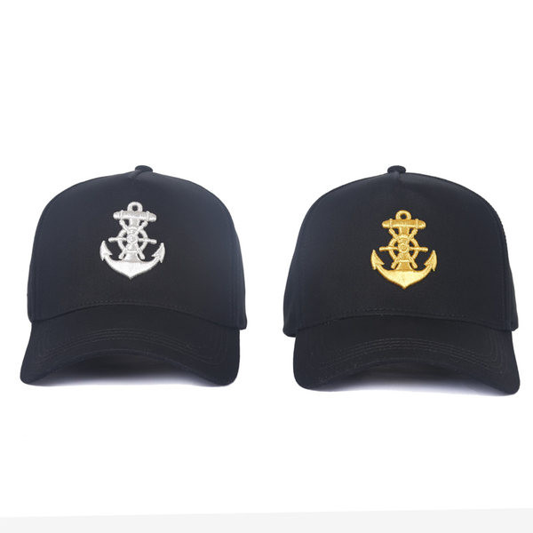 Ανδρικό καπέλο μπέιζμπολ σε μαύρο χρώμα με κέντημα