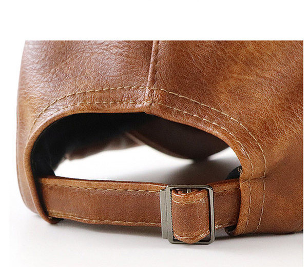 Ανδρικό καπέλο από οικολογικό δέρμα τύπου τραγιάσκα