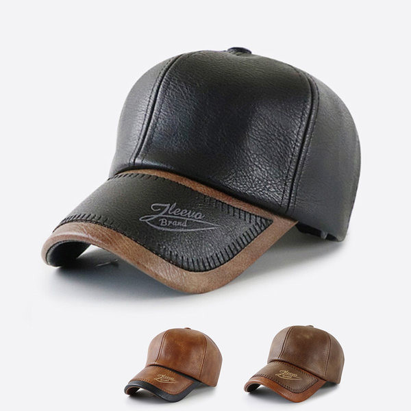 Νέο μοντέλο έκο δερμάτινο καπέλο με επιγραφή για άνδρες