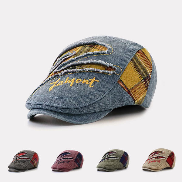 Muški traper šešir s poderanim uzorkom - više boja