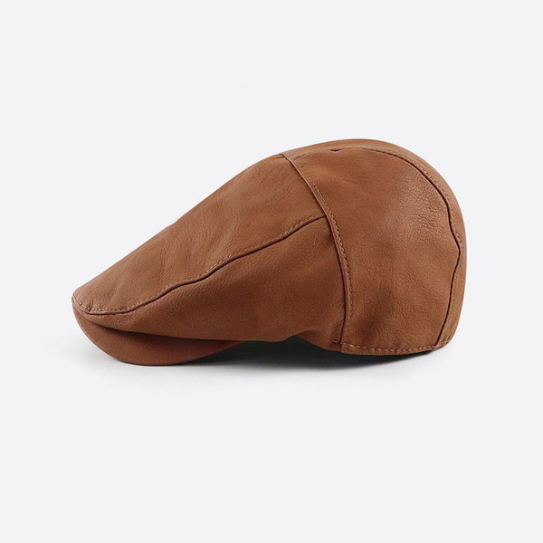 Ανδρικό καπέλο μπερέ από συνθετικό δέρμα