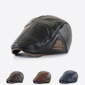 Ανδρικό έκο δερμάτινο καπέλο μπερέ