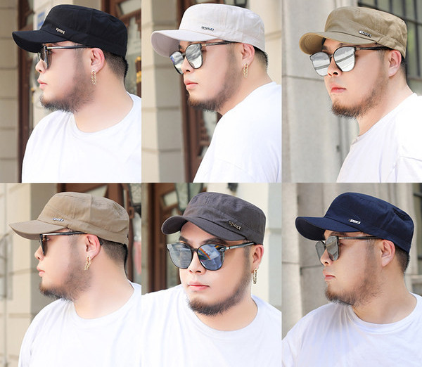 Ανδρικό καπέλο με υφασμάτινο γείσο και μεταλλική επιγραφή