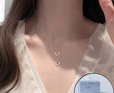 Μοντέρνα γυναικεία αλυσίδα με μενταγιόν