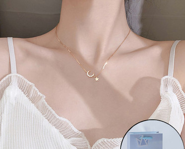 Γυναικείο καθημερινό κολιέ με διακοσμητικές  πέτρες