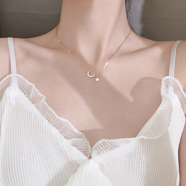 Γυναικείο καθημερινό κολιέ με διακοσμητικές  πέτρες