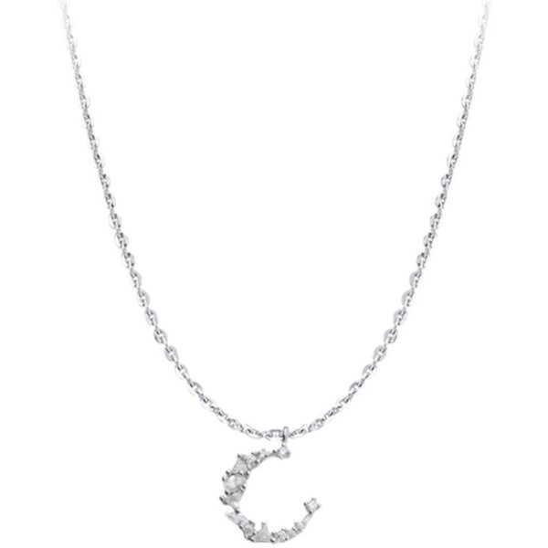 Ženska ogrlica sa mjesecom i ukrasnim kamenčićima