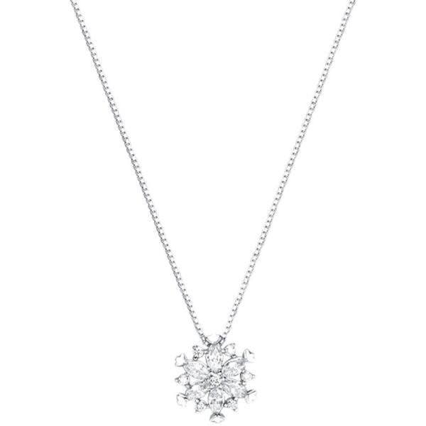 Moteriškas modernus karoliai su snaigės dekoru ir dekoratyviniais akmenimis