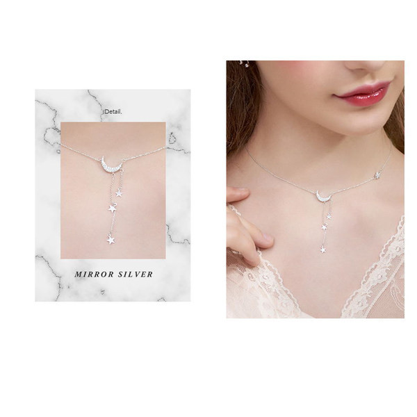 Γυναικείο μοντέρνο κολιέ με μενταγιόν με αστέρι