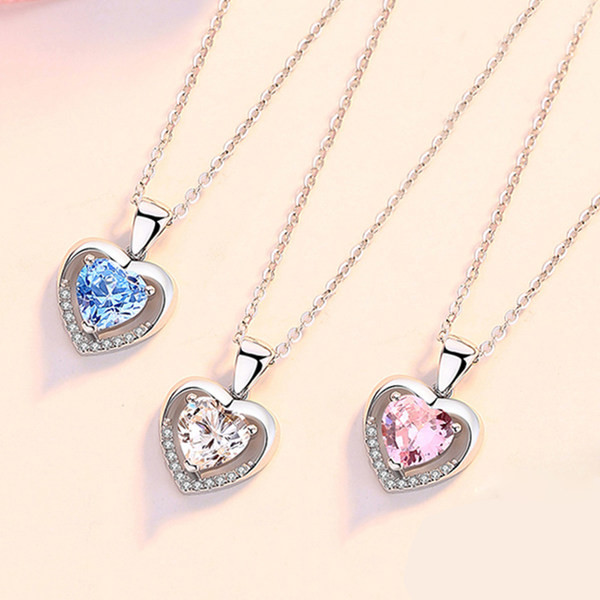 Stiilne naiste kaelakee värvilise kiviga