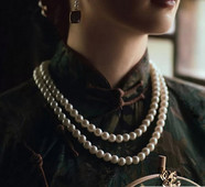 Διπλό γυναικείο κολιέ με πέρλες