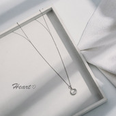 Γυναικεία αλυσίδα με μενταγιόν - ασημί χρώμα