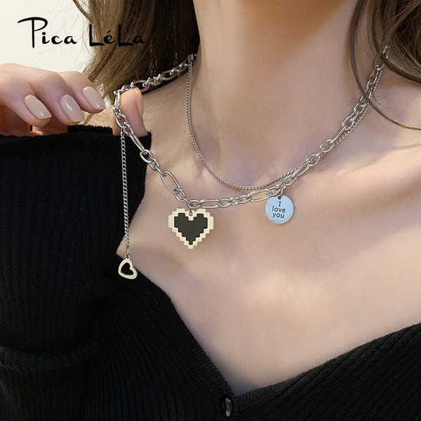 Κομψό γυναικείο κολιέ με μενταγιόν καρδιά