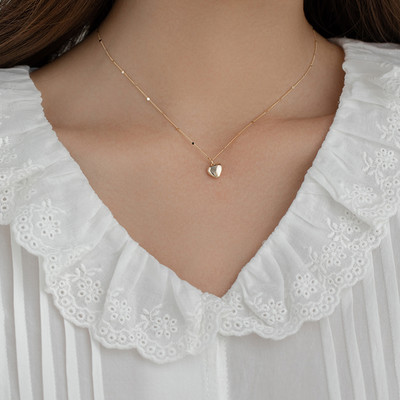 Γυναικείο ασημένιο κολιέ με μενταγιόν καρδιά