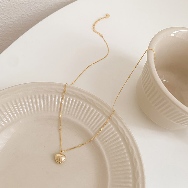 Γυναικείο ασημένιο κολιέ με μενταγιόν καρδιά