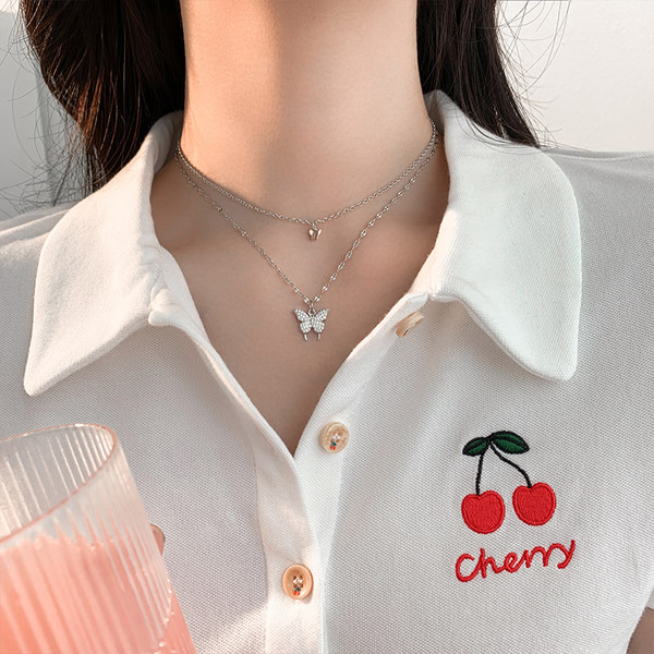 Γυναικείο κολιέ  με διακόσμηση πεταλούδας