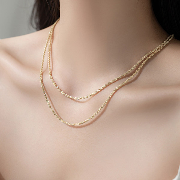 Νέο μοντέλο λεπτή γυναικεία αλυσίδα - χρυσό και ασημί χρώμα