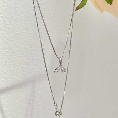 Γυναικείο καθημερινό κολιέ με μενταγιόν και πέτρες