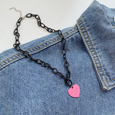 Γυναικείο κολιέ με αλυσίδα και καρδιά