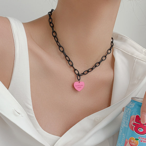Γυναικείο κολιέ με αλυσίδα και καρδιά