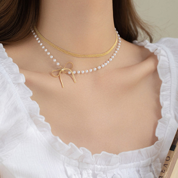 Γυναικείο κολιέ με πέρλες 