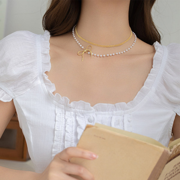 Γυναικείο κολιέ με πέρλες 