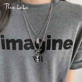 Kaherealine ripatsidega naiste kaelakee