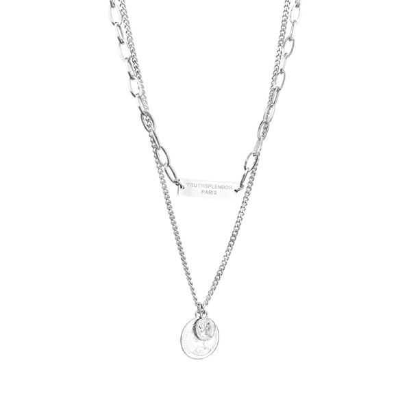 Uus mudel kaherealine ripatsiga naiste kaelakee