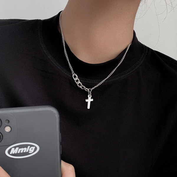 Γυναικείο κολιέ με σταυρό διακόσμηση
