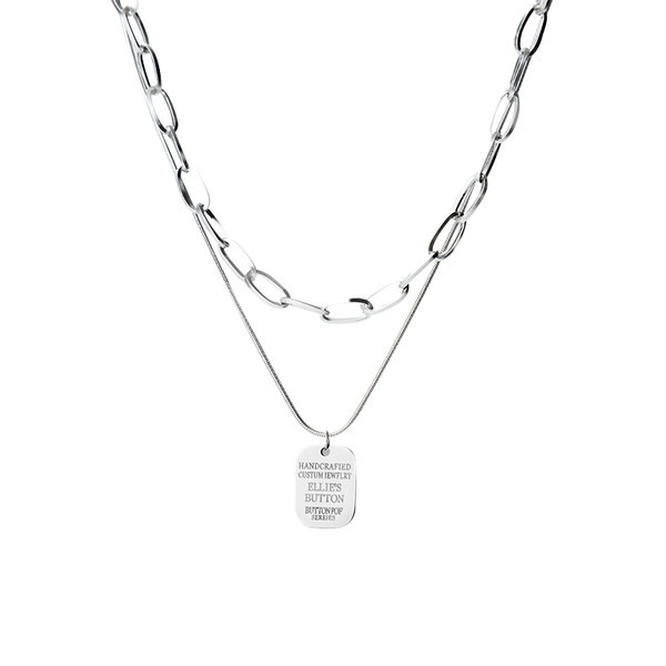 Ženski dvoredni lanac srebrne boje