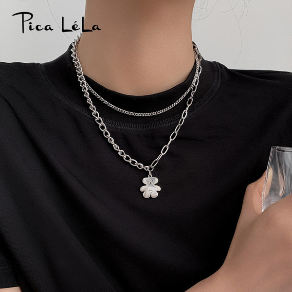 Διπλό γυναικείο κολιέ με μενταγιόν