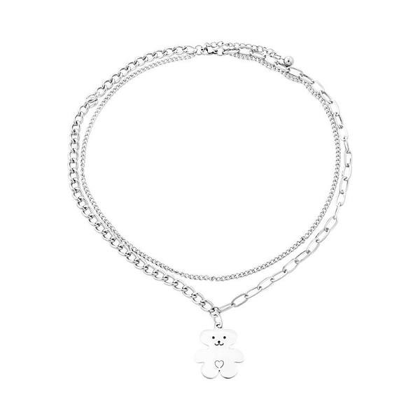 Διπλό γυναικείο κολιέ με μενταγιόν