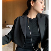 Γυναικείο κολιέ διπλό σε ασημί χρώμα