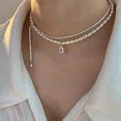 Γυναικείο κολιέ με πέρλες και πέτρες