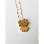 Χρυσό κολιέ με μενταγιόν αρκούδας