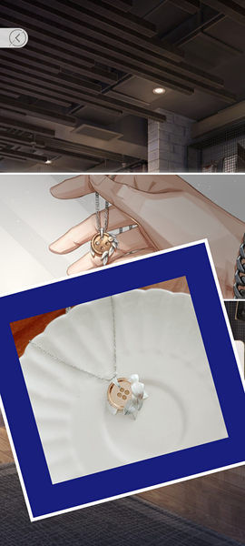 Γυναικείο κολιέ με μενταγιόν κουμπί