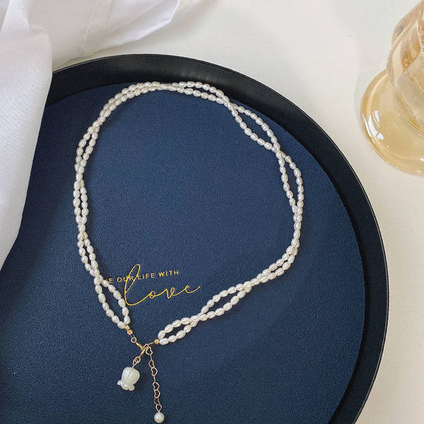 Ženska dnevna ogrlica sa biserima - dva modela
