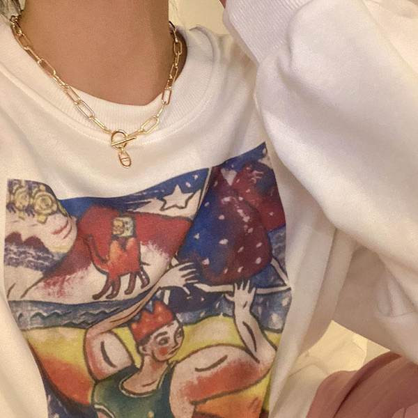 Γυναικείο κολιέ σε χρυσό χρώμα κατάλληλο για καθημερινή χρήση