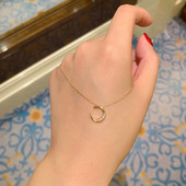 Μοντέρνα γυναικεία αλυσίδα με μενταγιόν - χρυσό και ασημί χρώμα