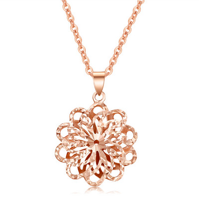 Γυναικείο χρυσό κολιέ με μεταλλικό μενταγιόν