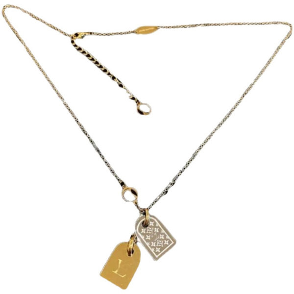 Γυναικείο κολιέ με μενταγιόν σε ασημί και χρυσό χρώμα