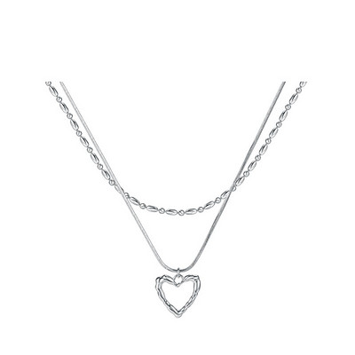 Γυναικείο κομψό κολιέ με μενταγιόν καρδιά