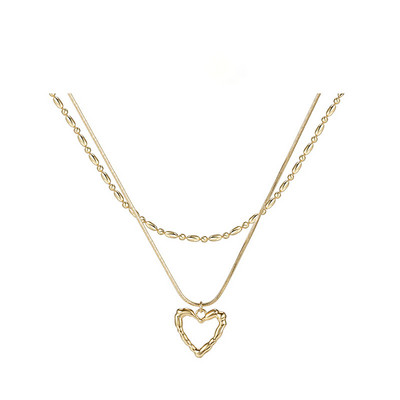 Γυναικείο κομψό κολιέ με μενταγιόν καρδιά
