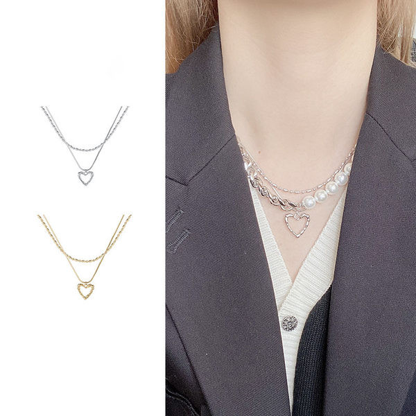 Γυναικείο κομψό κολιέ με μενταγιόν καρδιά