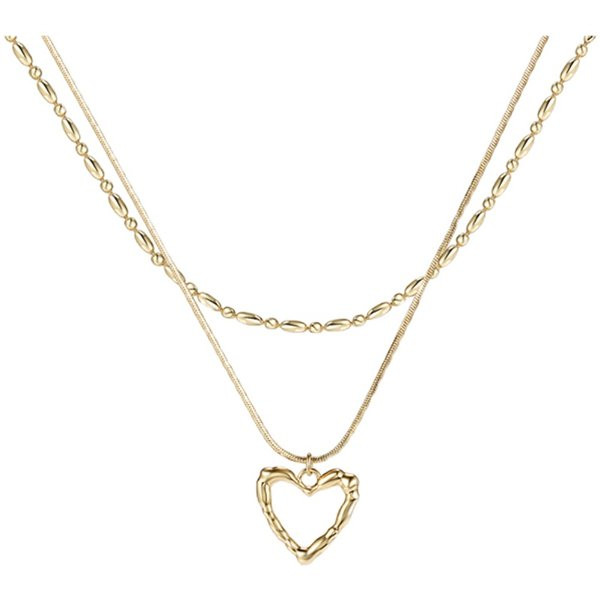 Γυναικείο κομψό κολιέ με μενταγιόν καρδιά