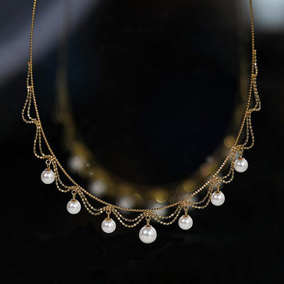 Κομψό κολιέ με πέρλες