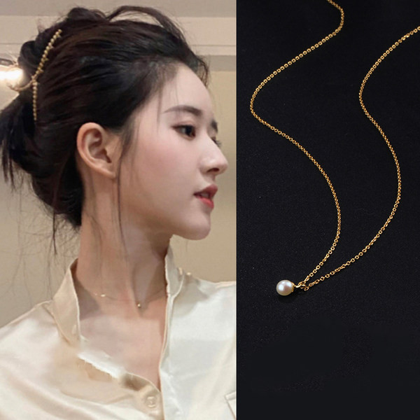 Õrn pärliripatsiga kaelakee