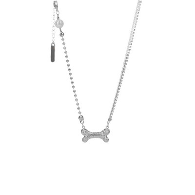 Hõbedast tooni õhuke naiste kett ripatsluuga