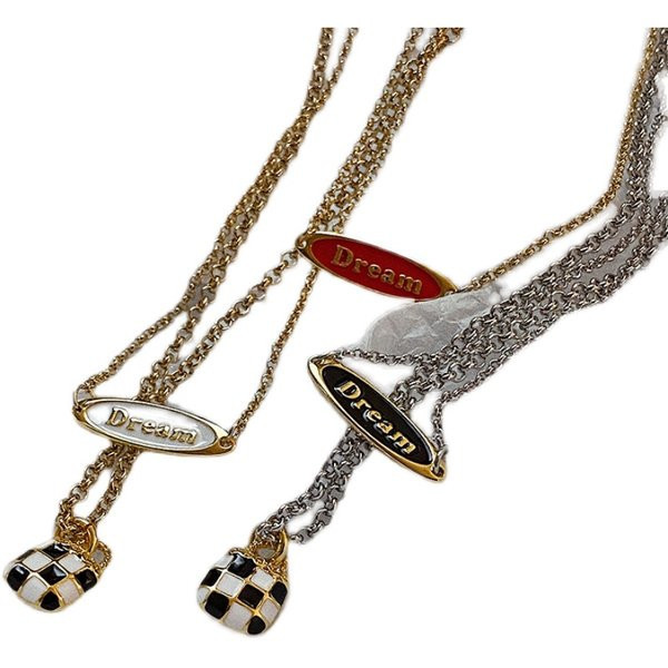 Naiste kahekihiline ripatsi ja kirjaga kaelakee