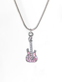 Γυναικείο κολιέ με μενταγιόν κιθάρας με διακοσμητικές πέτρες